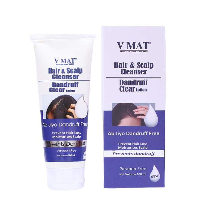VMAT Hair & Scalp Cleanser Dandruff Clear Lotion – 100 ml | Anti-Dandruff Hair Treatment | Helps Prevent Hair Loss & Moisturizes Scalp | Paraben Free-picture-36