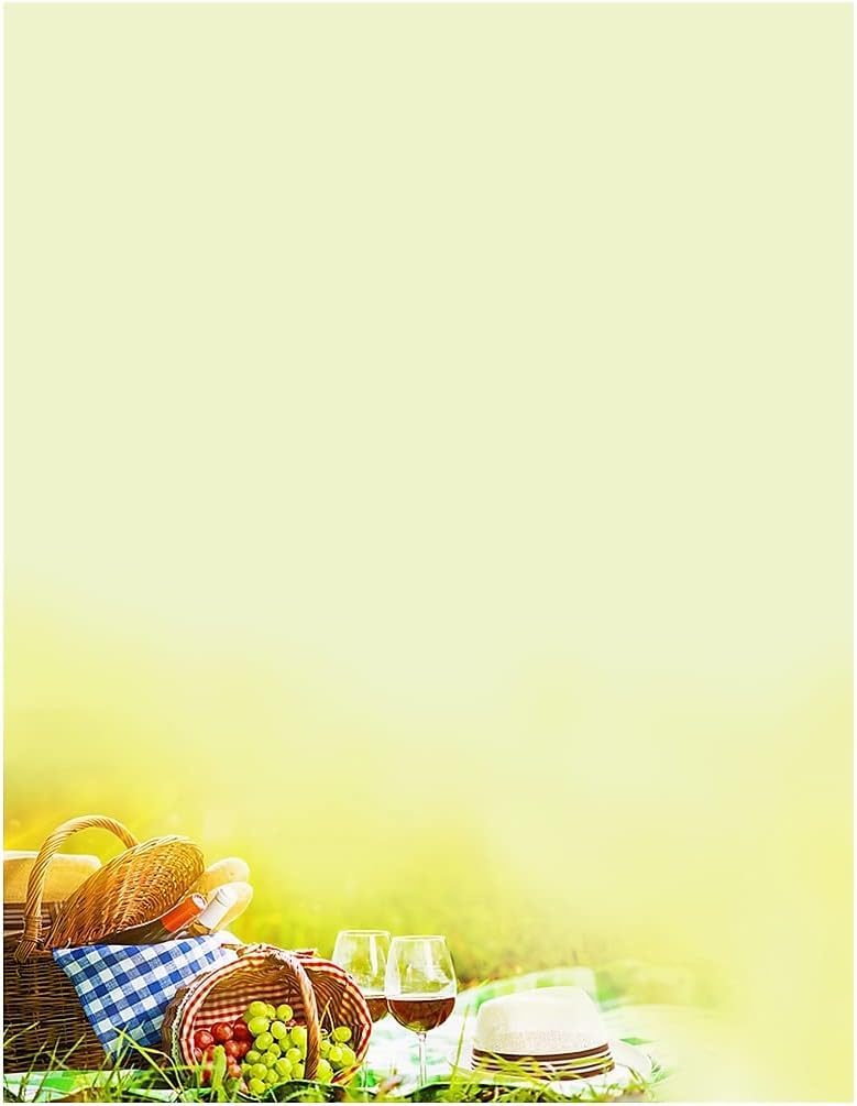 Cake Themed Letterhead Paper - 80 Sheets Of 8.5x11 Stationery For Printing