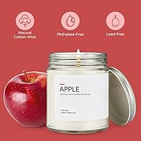 Vista 2 de 1OAK Vela de Manzana - Velas perfumadas de cera de soja (Manzana) - Velas de soja para aromatizar el hogar - Quema larga premium - Hechas a mano