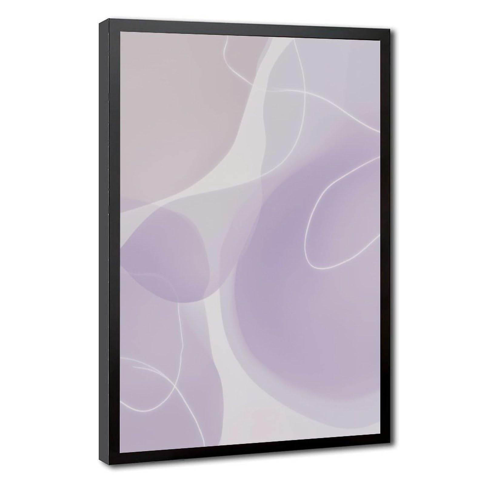 Zguols Black Frame Beige Abstract And Minimalist Poster 23 Canvas Poster Bedroom Decor Sports Landscape Office Room Decor Gift 24" L X 36" W
