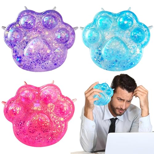 Fidget Toys,Anti Stress Spielzeug,4 Stück Elastizität Weich Stress Spielzeug Fidget Toy,Squeeze Toy Sensorik Spielzeug Stressabbau Spielzeug für 14+ Jahre Alt(Purple)