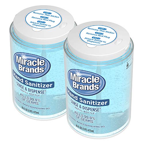 Sense and Dispense Refill Bottle - 70% Alcohol Gel - 2 Pack (16 Fluid Ounces)