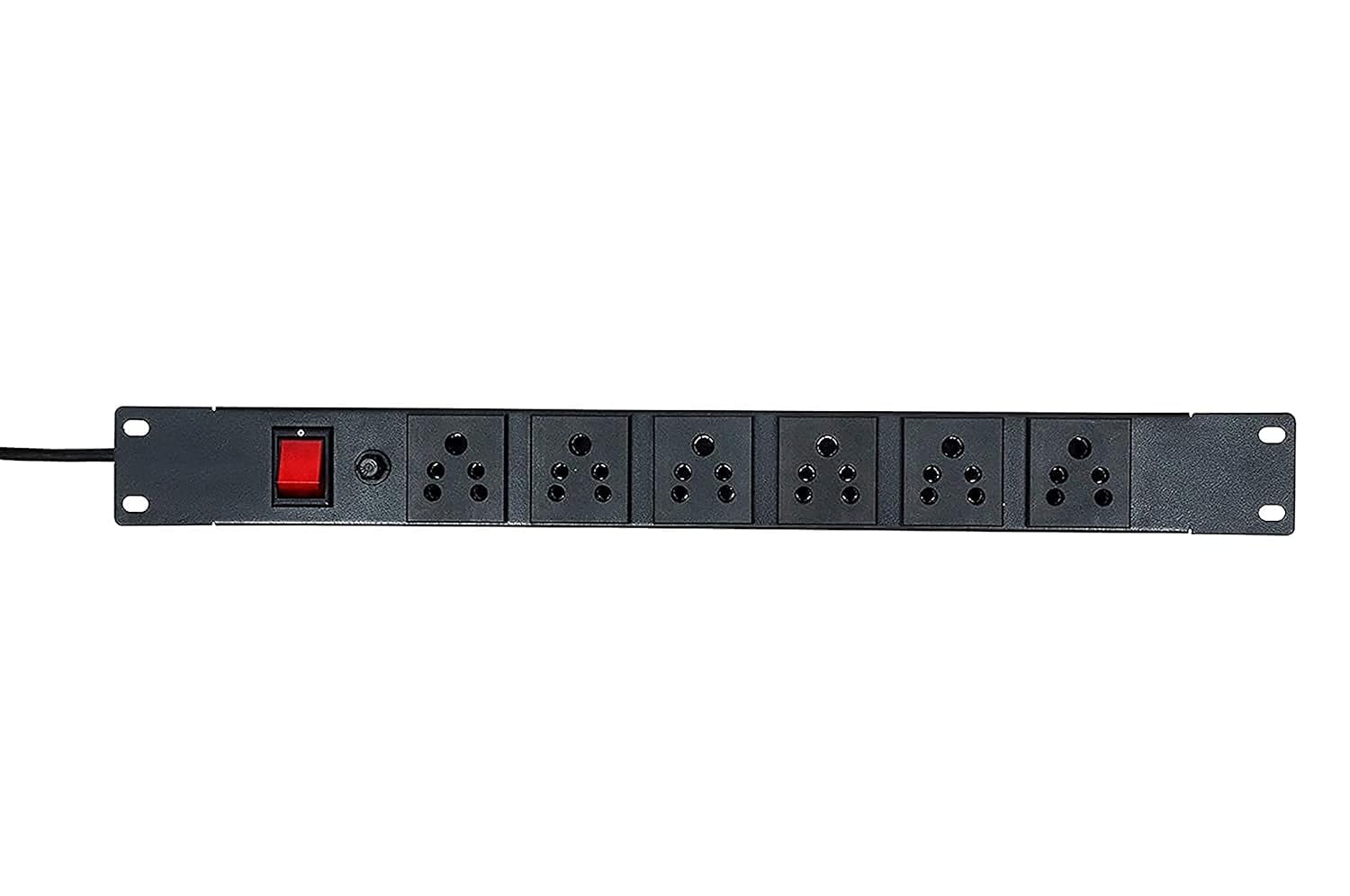Madhabi 6-Socket Rack Mount Power Strip, Heavy Duty Surge Protector Extension Board with Overload Protection, Multiple Plug Strip for Server Rack, Home, Office – Black-image-15