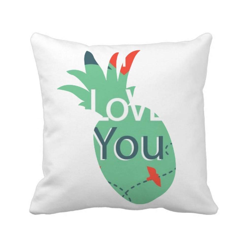 Housse de coussin motif ananas vert pour une déco de salon exotique