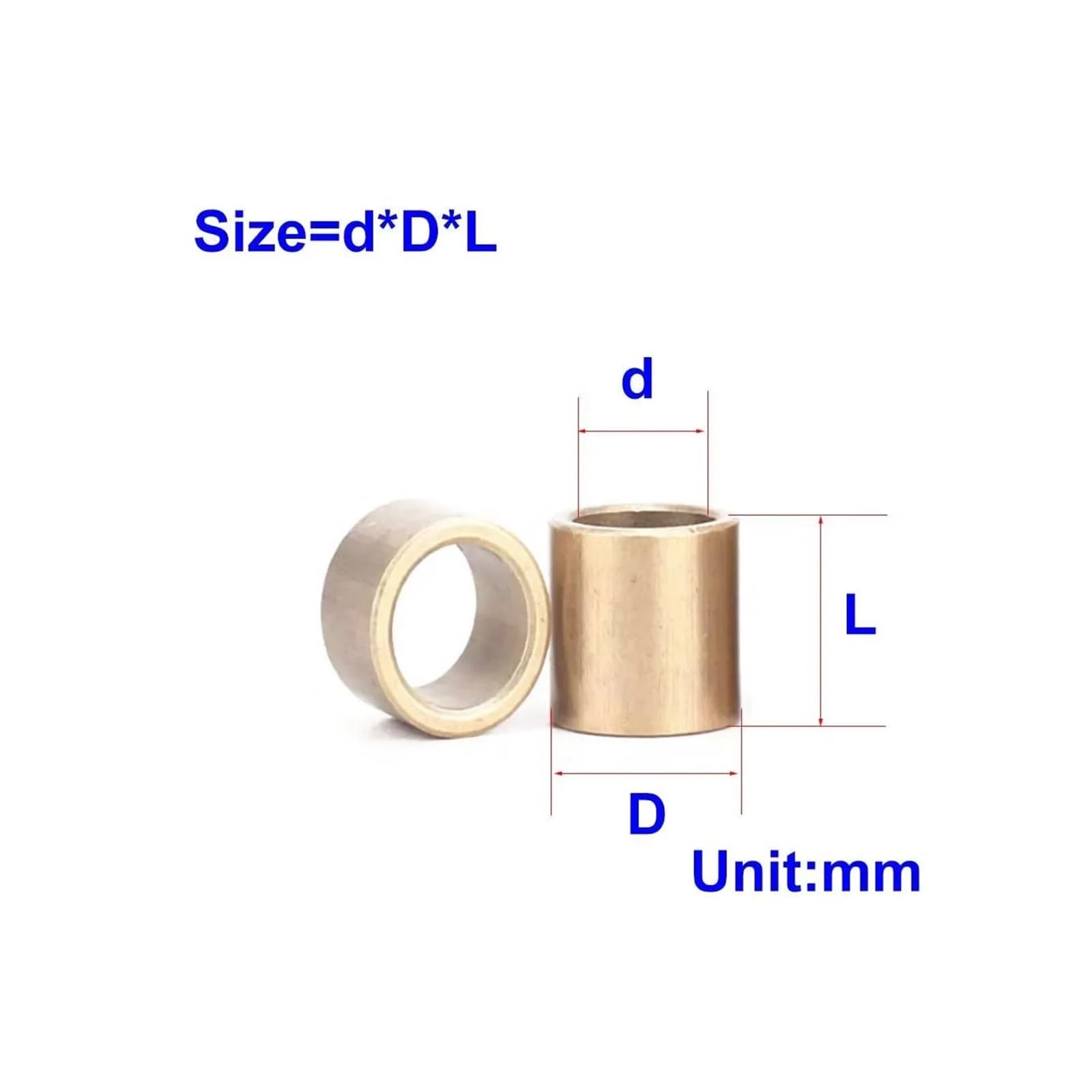 Keramik-Lager, 7 Stück 16 mm x 22 mm x 15 mm – 30 mm Pulvermetallurgie Öl Kupferhülse Messing Sets Sortiment