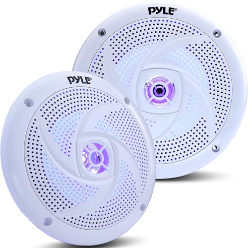 Pyle Outdoor Lautsprecher, Aussenlautsprecher Wasserfest, 240W- Marine Lautsprecher mit LED Lichtern- für Sommerfahrten mit Offroader, Boot, UTV, ATV, RV Auto & Golf Cart, Outdoor Speaker- Flach Pyle Outdoor Lautsprecher, Aussenlautsprecher Wasserfest, 240W- Marine Lautsprecher mit LED Lichtern- für Sommerfahrten mit Offroader, Boot, UTV, ATV, RV Auto & Golf Cart, Outdoor Speaker- Flach