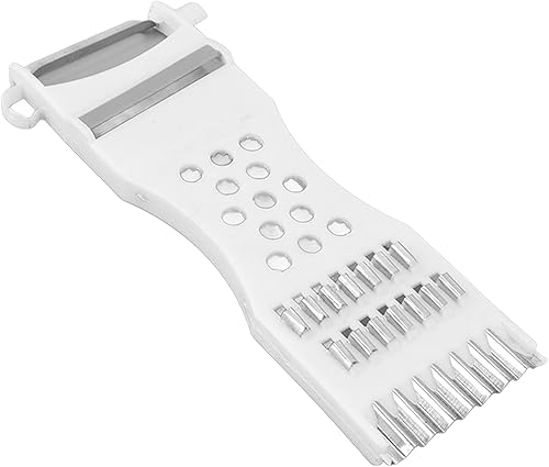 Cocina de mano multifuncional blanco simple pequeño pelador portátil herramientas de plástico para pepino patata zanahoria rallador verduras y