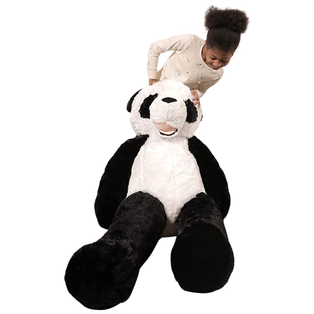 bananair - Gigantyczny pluszak Panda - zmontowany we Francji - Gigantyczny miś XXL, bardzo miękki i miękki, uściski na urodziny, do sypialni, uroczystości (160 cm)