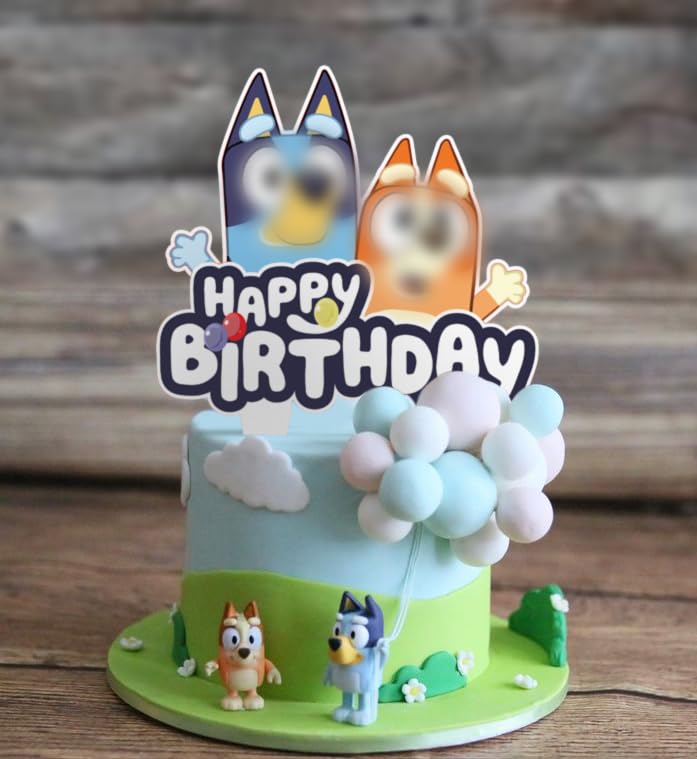 Blue Dog and Friends Birthday Cake Topper