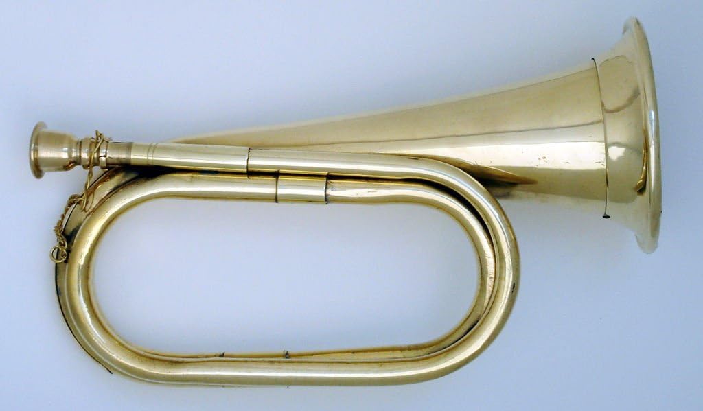 Antiques World CAVALRY BUGLE CIVIL WAR WITH COPPER AND