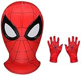 LUOHAS Halloween Mask with Gloves Role Play Costumes Mask for Adult Kids Elastic Spandex Fabric