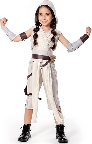 Heodols Disfraz de caballero para niñas, disfraces de cosplay para Halloween, disfraz de maestro de la fuerza para niños