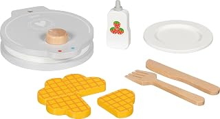 goki Waffeleisen aus Holz, 9-teiliges Set
