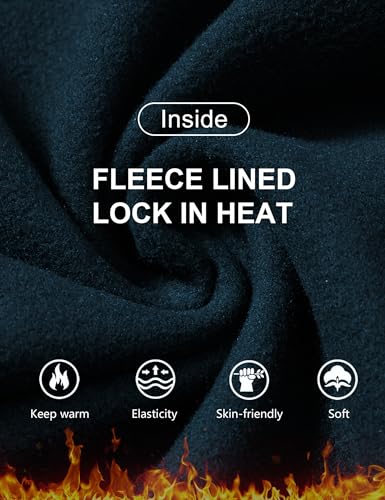 Image of THE GYM PEOPLE Thick High Waist Yoga Pants with Pockets, Tummy Control Workout Running Yoga Leggings for Women