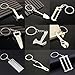 Goldengulf 16-Piece Pretend Play Set Mini Construction Multi Tools Metal Keychains, Assorted Designs for Creative Play & Gifting - DIY Toy Car Keyrings