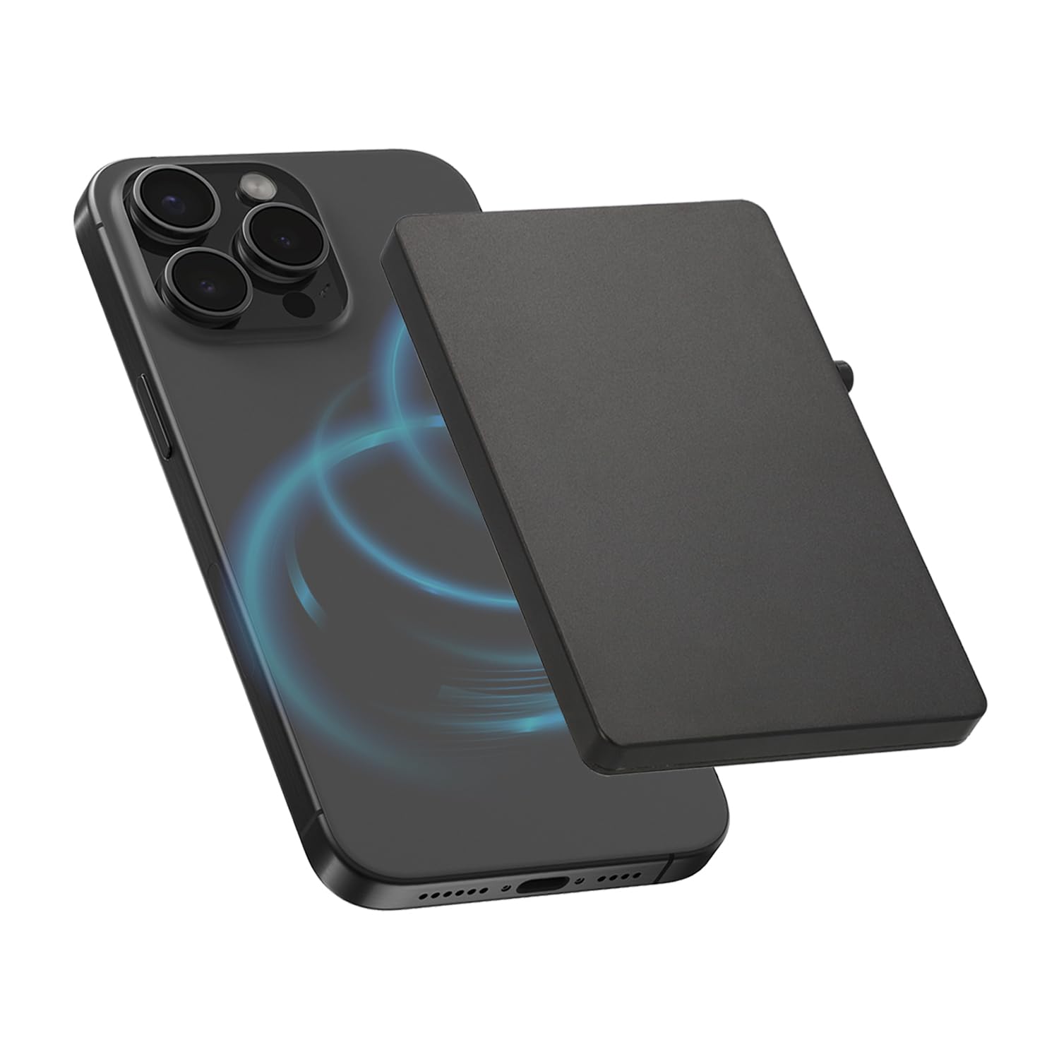 Valenta Cardprotector alluminio magnetico sottile, nero, protezione RFID