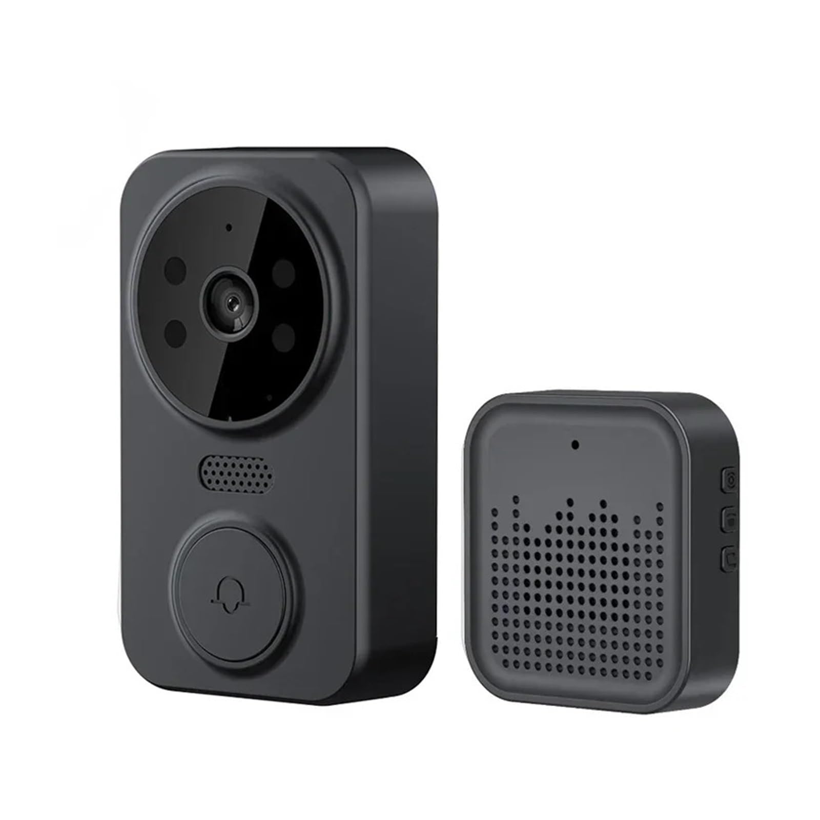 Citofono visivo senza fili WiFi Tuya monitoraggio remoto (nero)