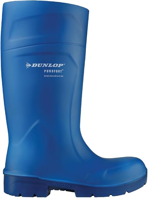 DUNLOP Purofort FoodPRO - Unisex Multigrip Safety Waterproof Work Boots, Antistatic and Slip-Resistant Wellies with Steel Toecap for Outdoor and Food Processing Industry