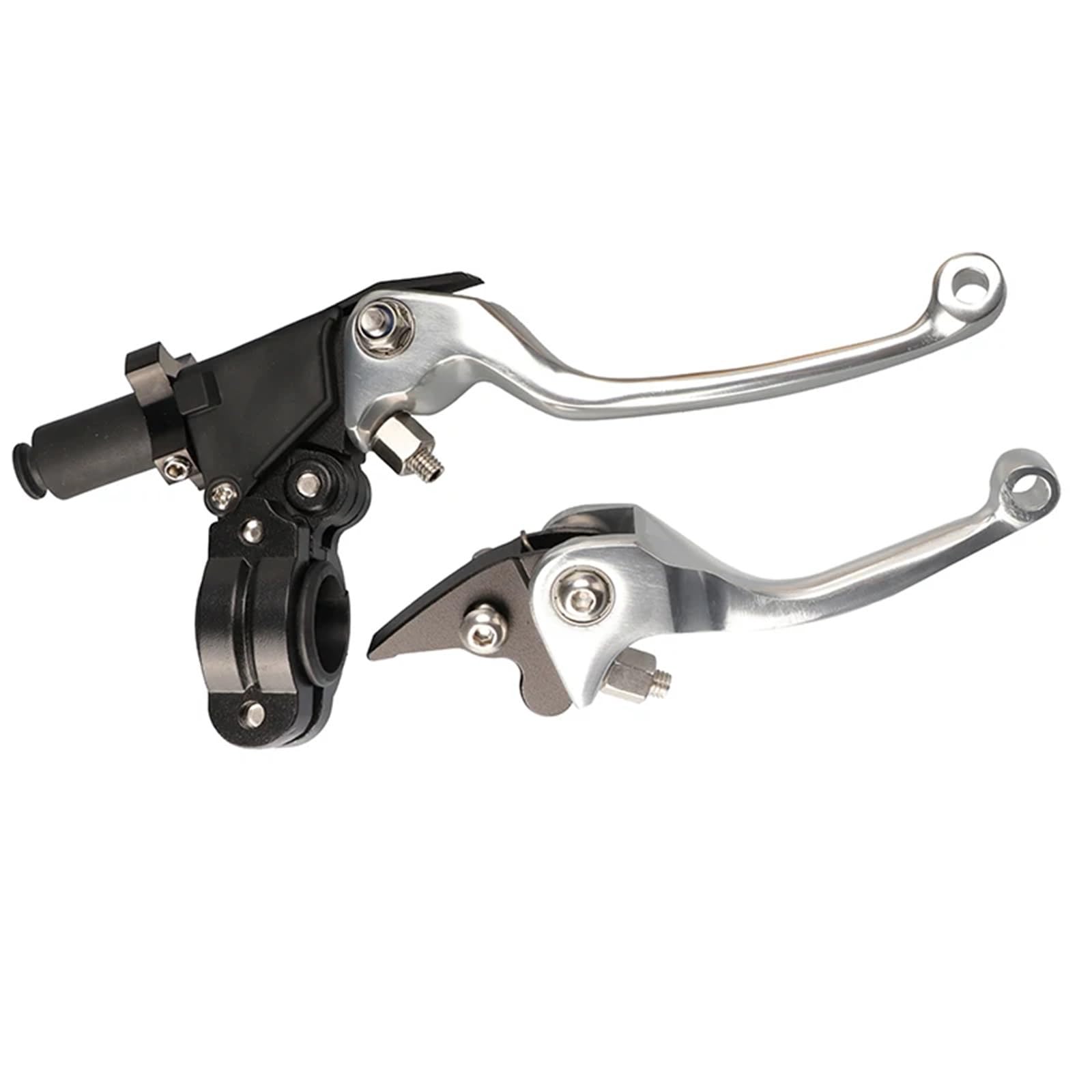 Jeviuwi Motorcycle Handlebar Brake Lever 7/8'' 22mm Motorcycle Foldable Adjustment Handlebar Brake Clutch Levers Drum for Dirt Pit Bike Kart ATV Accessories Motorcycle Brake Clutch Lever(Silver)
