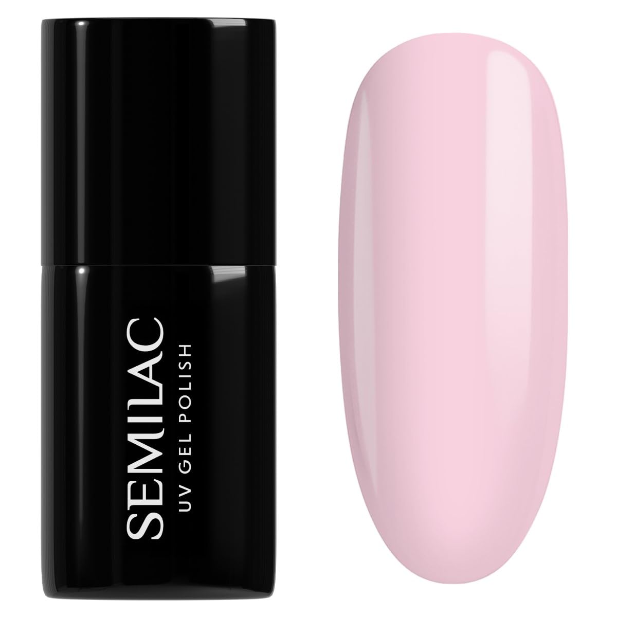 SEMILAC Gel Nail Polish | Long Lasting and Easy to Apply | Perfect for Home and Professional Manicure and Pedicure - 002 Delicate French UV Gel Nail Polish, 7 ml.