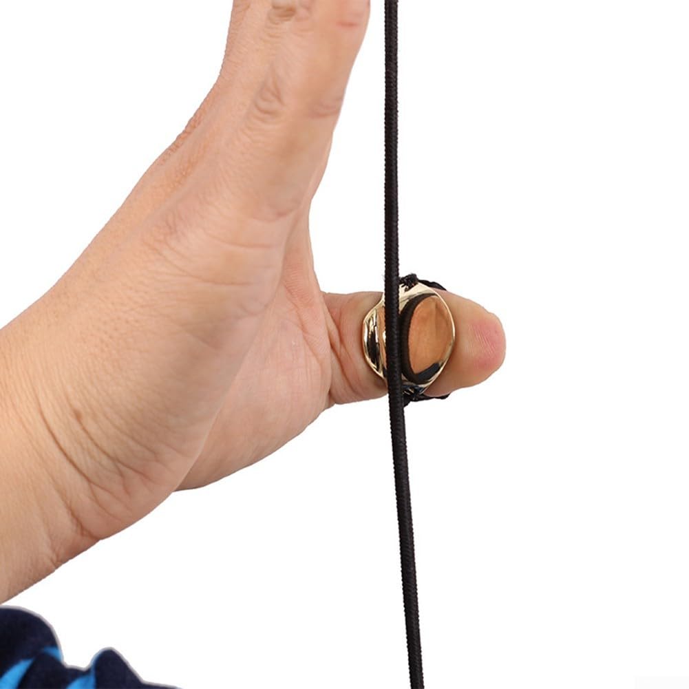 Gdfnmogo Anello per pollice classico in ottone per la caccia con arco, realizzato in materiale, stile mongolo, per protezione dell'arco tradizionale (20#)