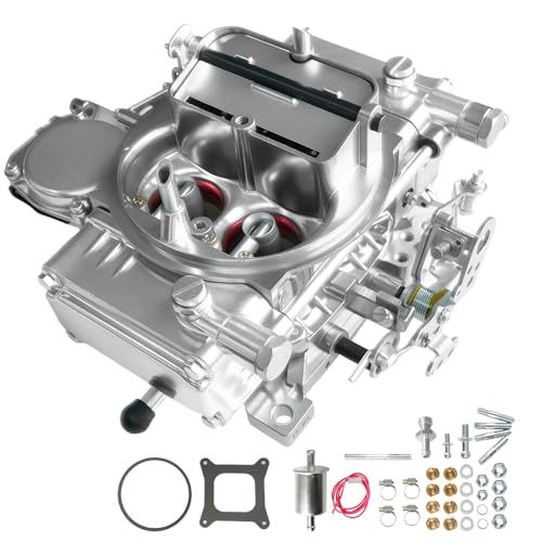 0-1850S 4 Barrel Carburetor for Holley 600 CFM 4160 Model 4 Barrel Carburetor Manual Choke Vacuum Secondary Replacement