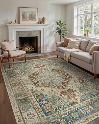 GENIMO 6X9 Area Rugs for Living Room, Machine Washable Vintage