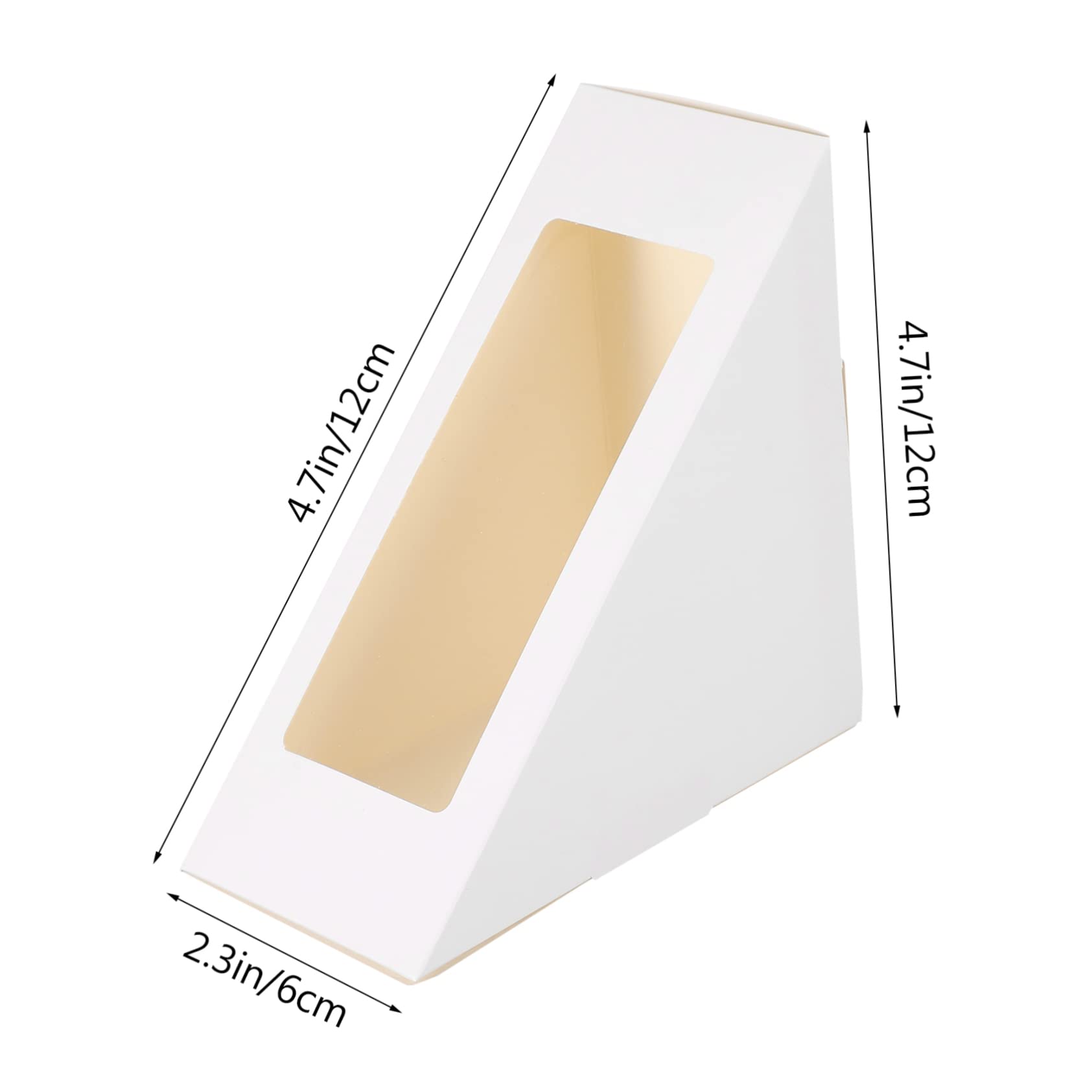 LIFKOME 20pcs Sandwich Case Cake Sandwich Packing Box Window Baking Food Packaging Box