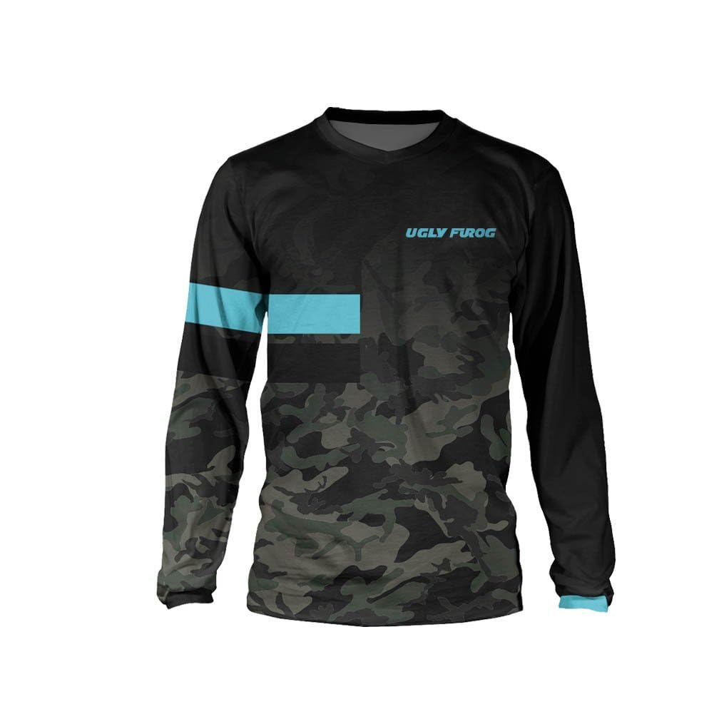 UGLY FROG Herren Mountainbike MTB Top Atmungsaktiv Bequem Weich Feuchtigkeitstransport Radtrikot Für MTB Rennrad/Multisport/Fitness