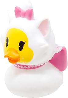 Just Play Duckalooz Marie Rubber Duck Bath Toy, 2.75-Inch Collectible Character Duck for Play and Display