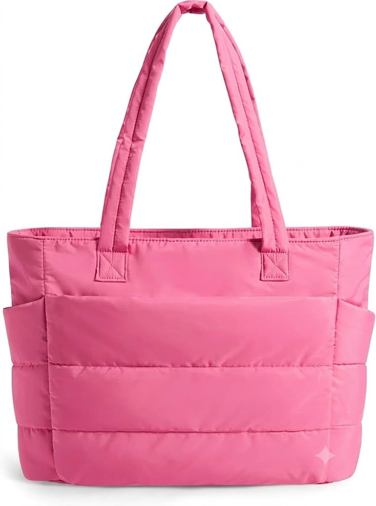 proarch Puffer Tote Bag for Women | Waterproof Shoulder Handbag with Laptop Compartment | Quilted Puffy Office Tote | Travel, College & Work Carry Bag-picture-40