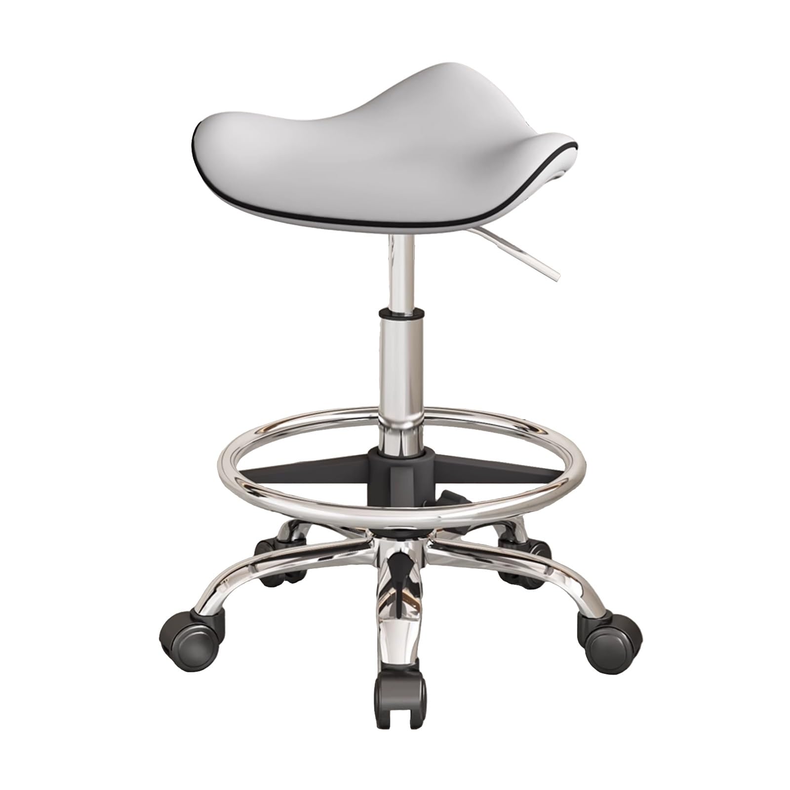 Chaise de styliste de cheveux à roulettes pour salon de coiffure et maison