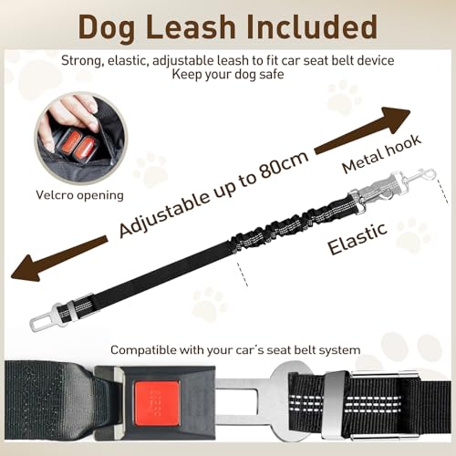 Gimars Hundedecke Auto Rückbank, 157x137cm Große Verdickte Kratzfest Wasserdicht Hunde Autositz Rückbank, Universal Hundedecke Auto Mit Abnehmbarer Vorderer Abdeckung Und Sichtfenster Für PKW LKW SUV