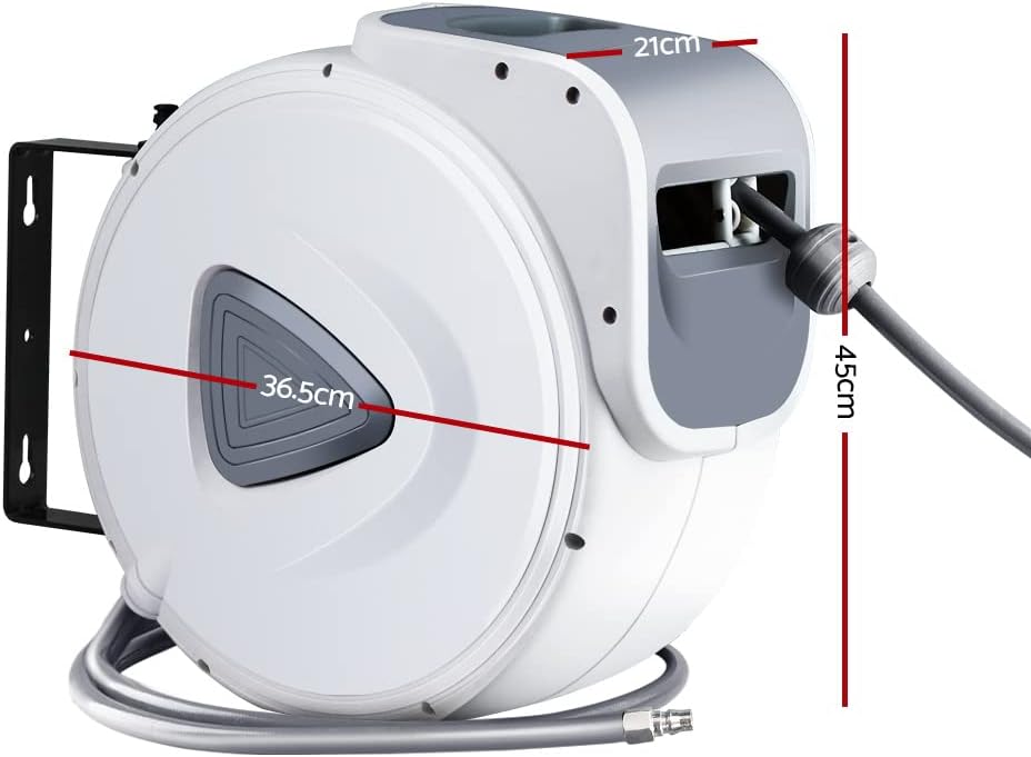 Air Hose Reel 20m Retractable Rewind Swivel Wall Mount Compressor Garage