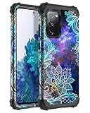 Rancase for Galaxy S20 FE 5G Case,Three Layer Heavy Duty Shockproof Protection Hard Plastic Bumper +