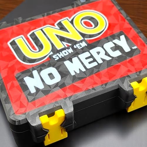 Image of Sentosa Plastic Uno No Mercy Card Game Storage Box with Snap On Locks, Inner Tray, Multicolor, Durable (Storage Box Only)