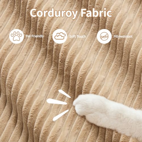 Image of Corduroy Modular Sectional Sofa, Oversized Cloud Couches for Living Room