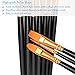 BOSOBO Paint Brushes Set, 2 Pack 20 Pcs Round Pointed Tip Nylon Hair Artist Acrylic Paint Brushes for Acrylic Oil Watercolor, Face Nail Art, Miniature Detailing & Rock Painting, Black