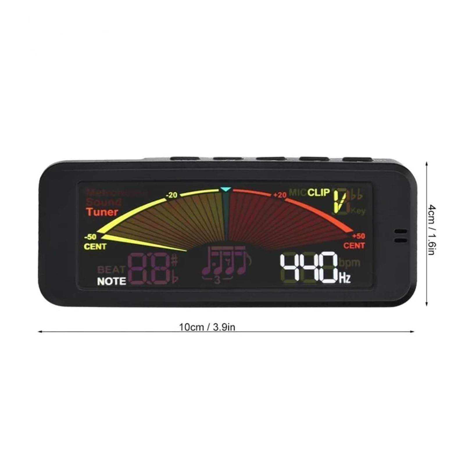 Clip-on Guitar Bass Drum Skrzypce Tuner Metronom Rechargeable Digital Metronome Tuner Tone Generator