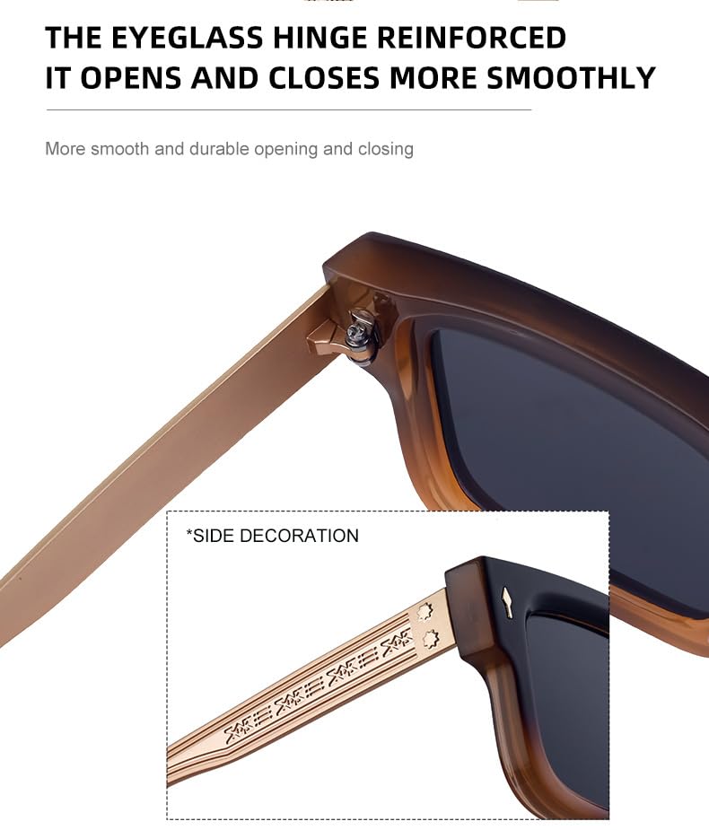 Men's Retro Polarized Sunglasses - European and American Style, Neutral Design Sunglasses3