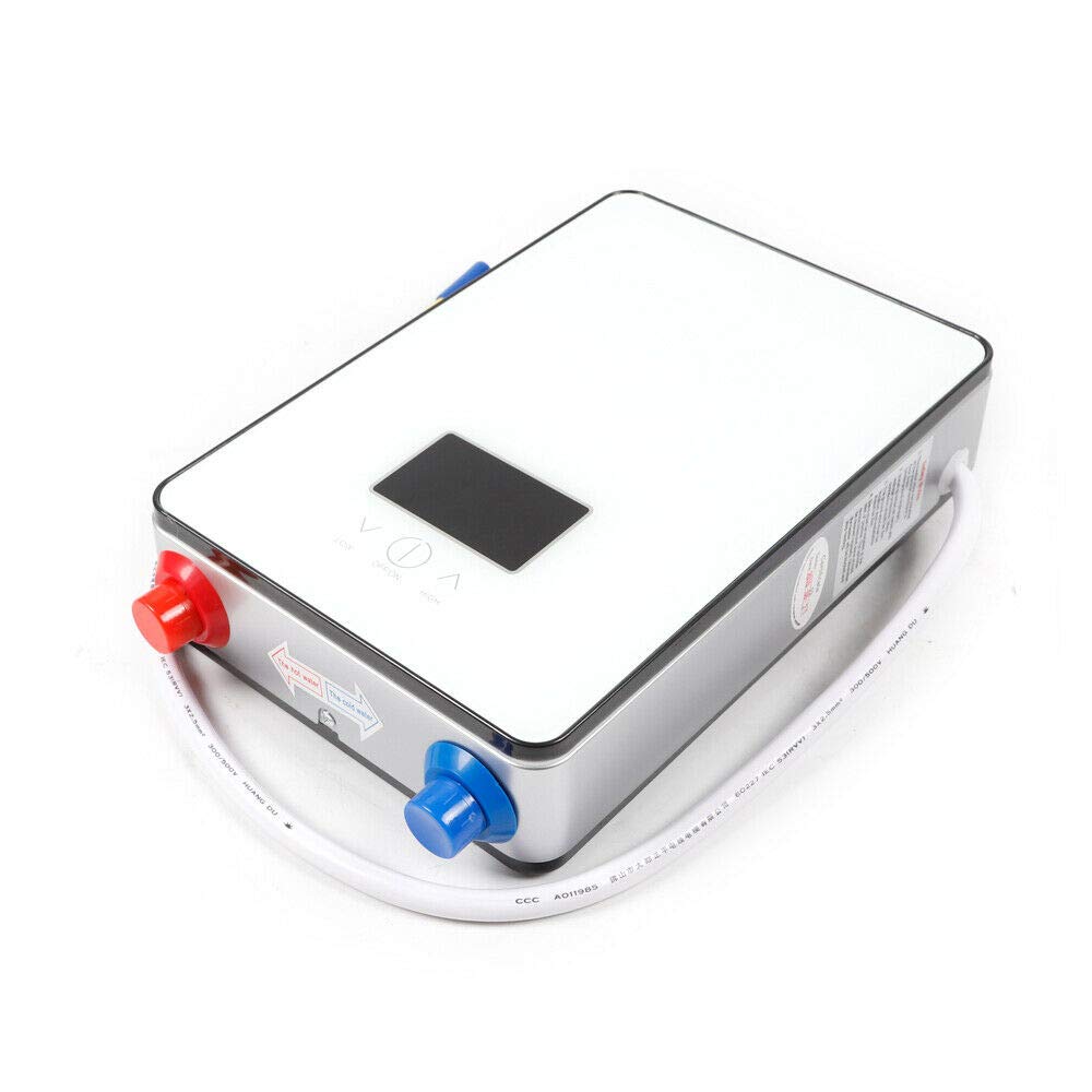 Digitale elektrische doorstroomboiler, 230 V, tankloos, badkamer, douche, warm water, set 6500 W, met bad-doucheset 30-55 °C