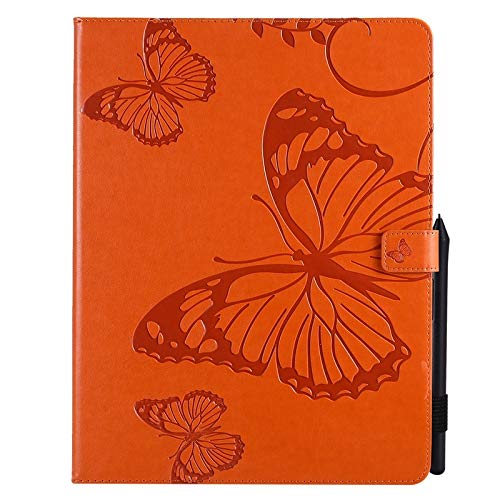 YhuisenButterfly Flower Floral Pattern PU Leather Wallet Stand Tablet Case for iPad Pro 11 inch 2018/2020 (Color : Orange)