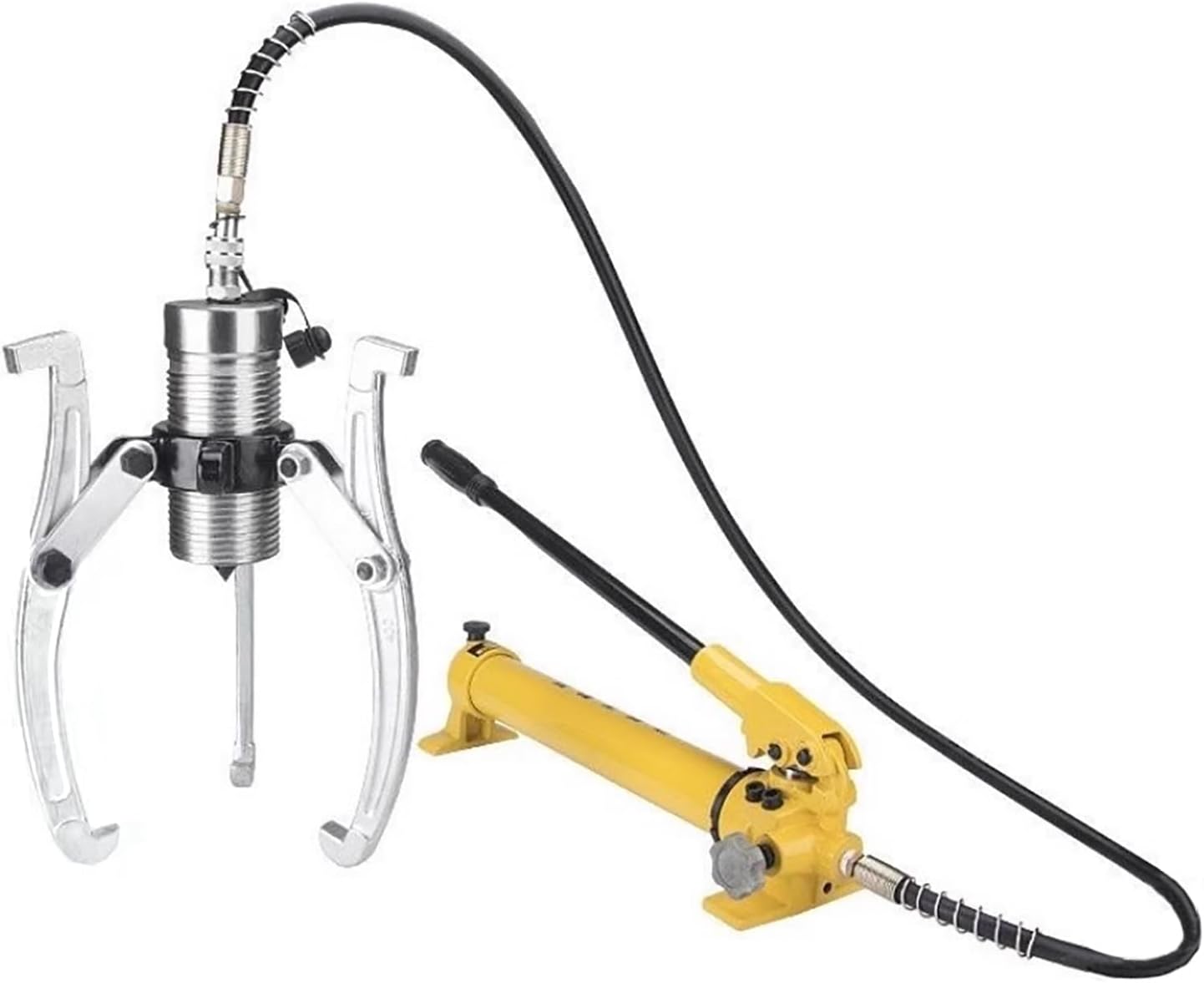 50T Hydraulic Gear Puller Set - 2/3 Jaw Bearing Puller with Hand Pump - Heavy Duty Puller for Long Distances - 110,000LB Load Capacity - Durable Split Design