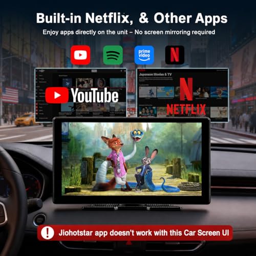 Image of Cason 9 inch Wireless CarPlay Screen with Net-Flix You Tube Apps,Car Android Player with CarPlay and Wireless Android Auto Bluetooth, IPS LED Display Screen (9 Inch Screen Only)