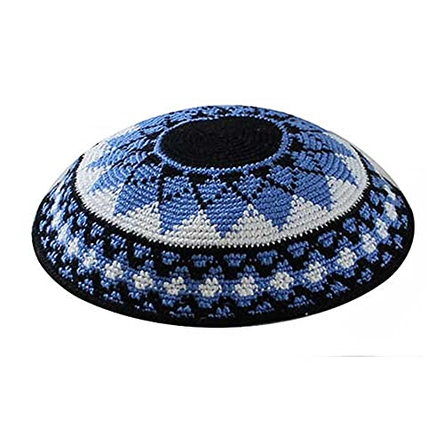 Image of Zion Judaica Quality Knit Kippahs Bulk Packs Knitted Kippot and Single Hand-Knit Kippas Kipa Clips Included