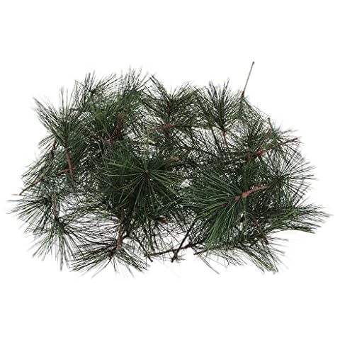 50 Piezas de Pino Artificial Hojas de Pino de Imitación para Navidad Cover