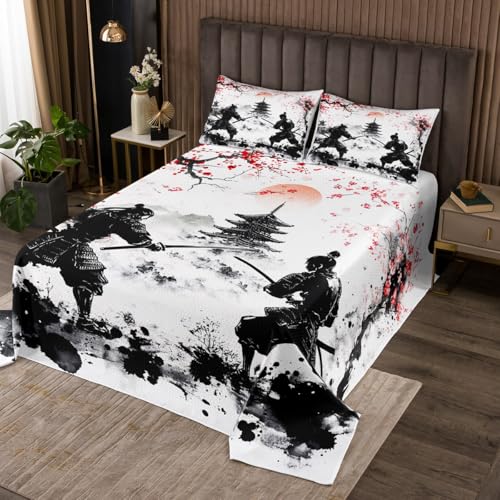 Jeté de lit samouraï japonais matelassé et thermorégulateur