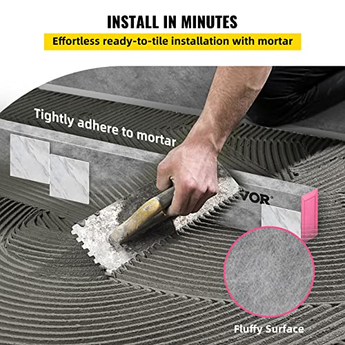 Image of VEVOR Shower Curb, 60'' x 4'' x 6'', Cuttable Waterproof XPS Foam Curb, Covering with PE Waterproof Membrane, Ready-to-tile with Thin-set Mortar, Perfect for Bathroom Decoration