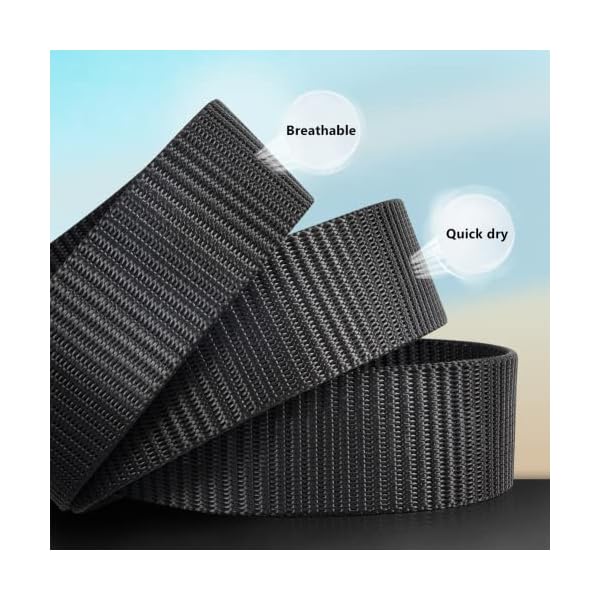 Ginwee 8 Pack Nylon Military Tactical Plastic Buckle Belt Webbing Canvas Outdoor Web Belt - Image 4