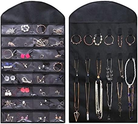 'Hanging Jewelry Organizer, Hanging Make-Up Organizer' (1, Black)